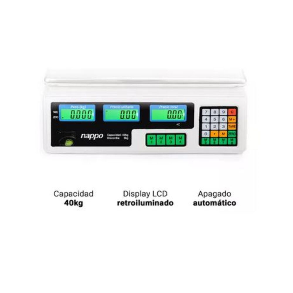 Báscula Comercial Digital Gama Alta 40kg 220v image number 3.0