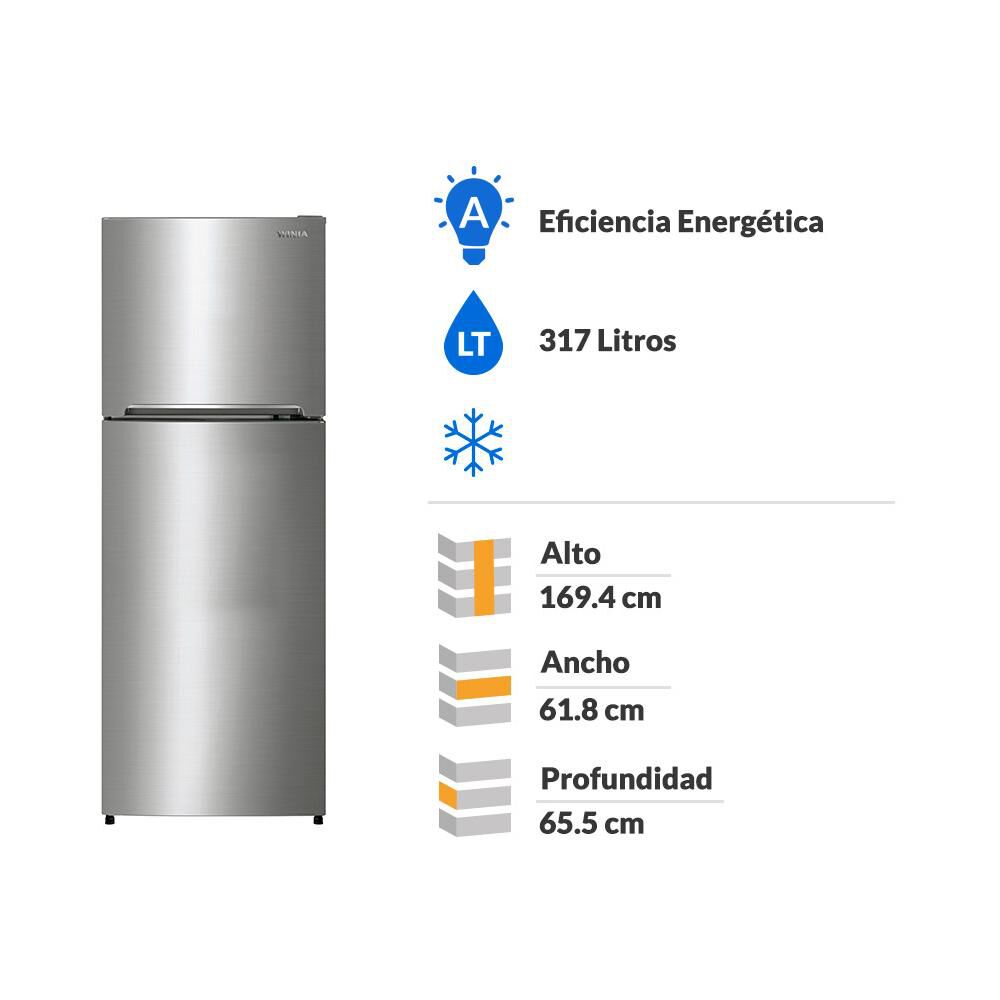 Refrigerador Winia No Frost, Top Mount Rge-3400 317 Litros image number 1.0