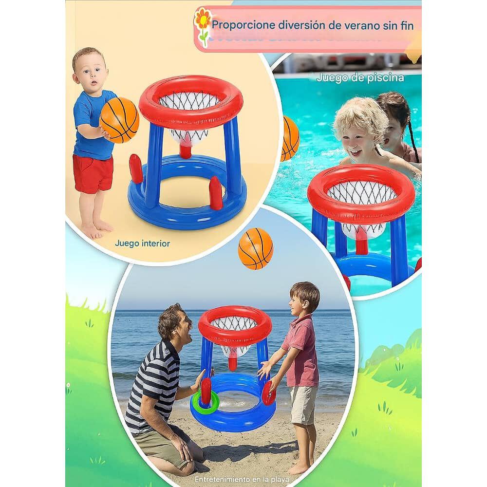 Juego Inflable Infantil Canasta Baloncesto Y Aros Piscina image number 8.0