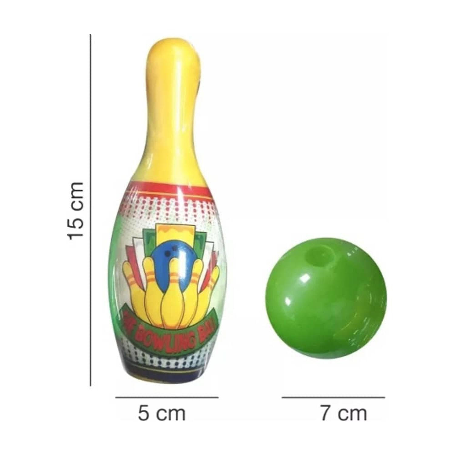 Set Juego De Bowling Plastico 10 Bolos Y 2 Pelotas Grande image number 1.0