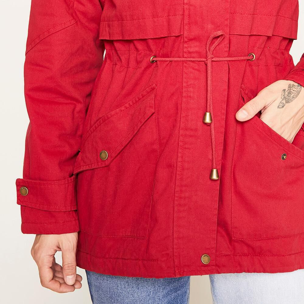 Chaqueta Regular Cuello Alto Con Capucha Con Piel Mujer Rolly Go image number 4.0