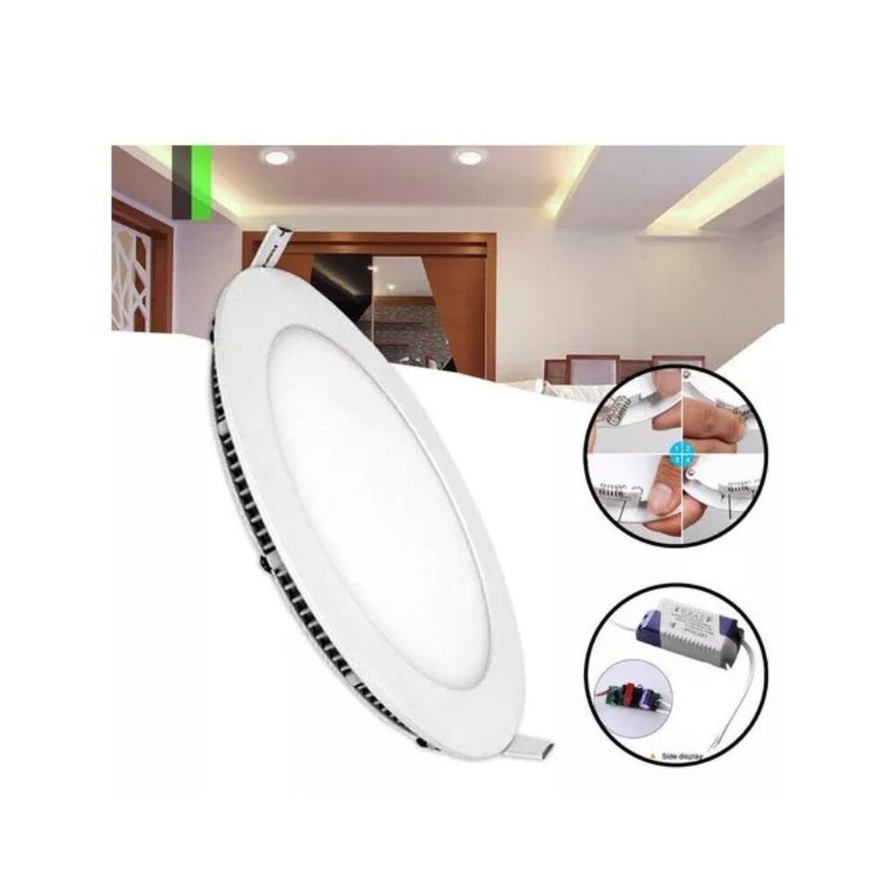 Lampara Led Plafon Sobreponer Redondo 12w Panel Luz Frio image number 3.0