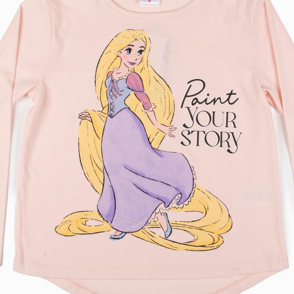 Polera Ml Niña Rapunzel Princesas image number 2.0