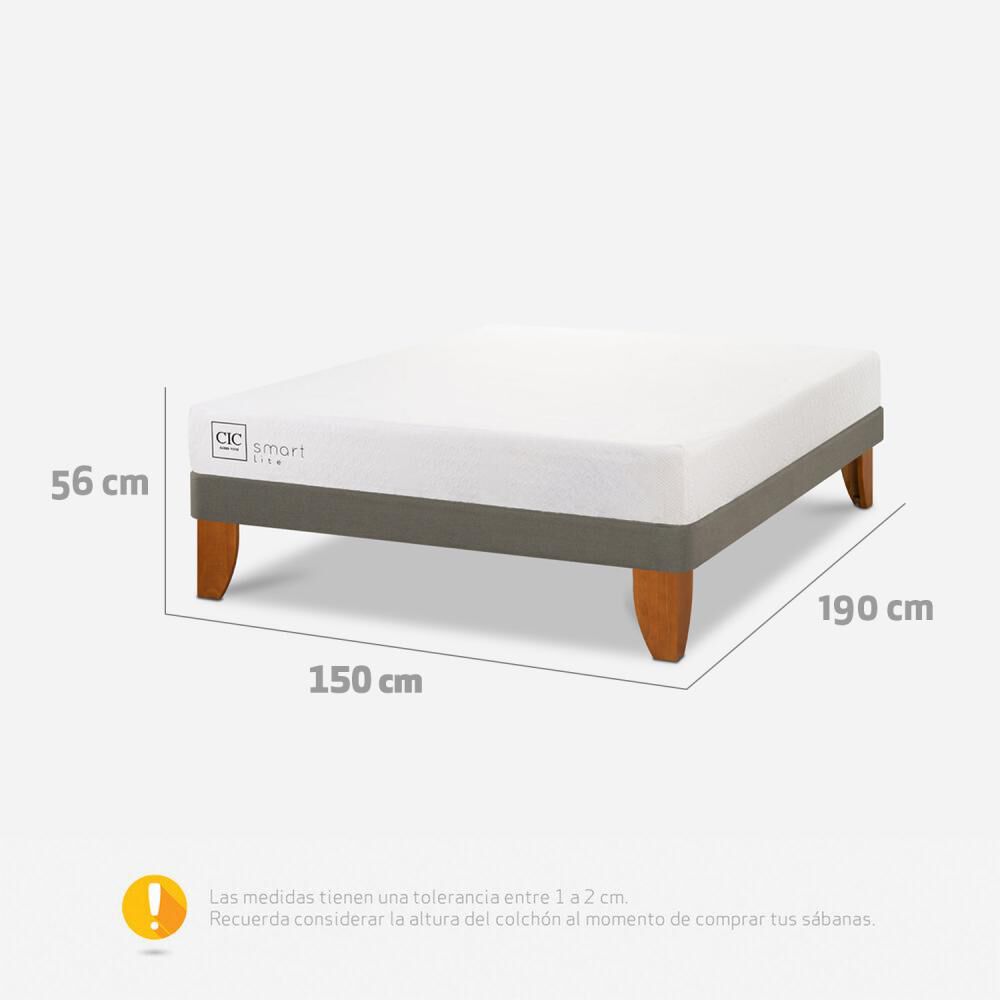 Cama Europea Cic Smart Lite / 2 Plazas / Base Normal image number 2.0