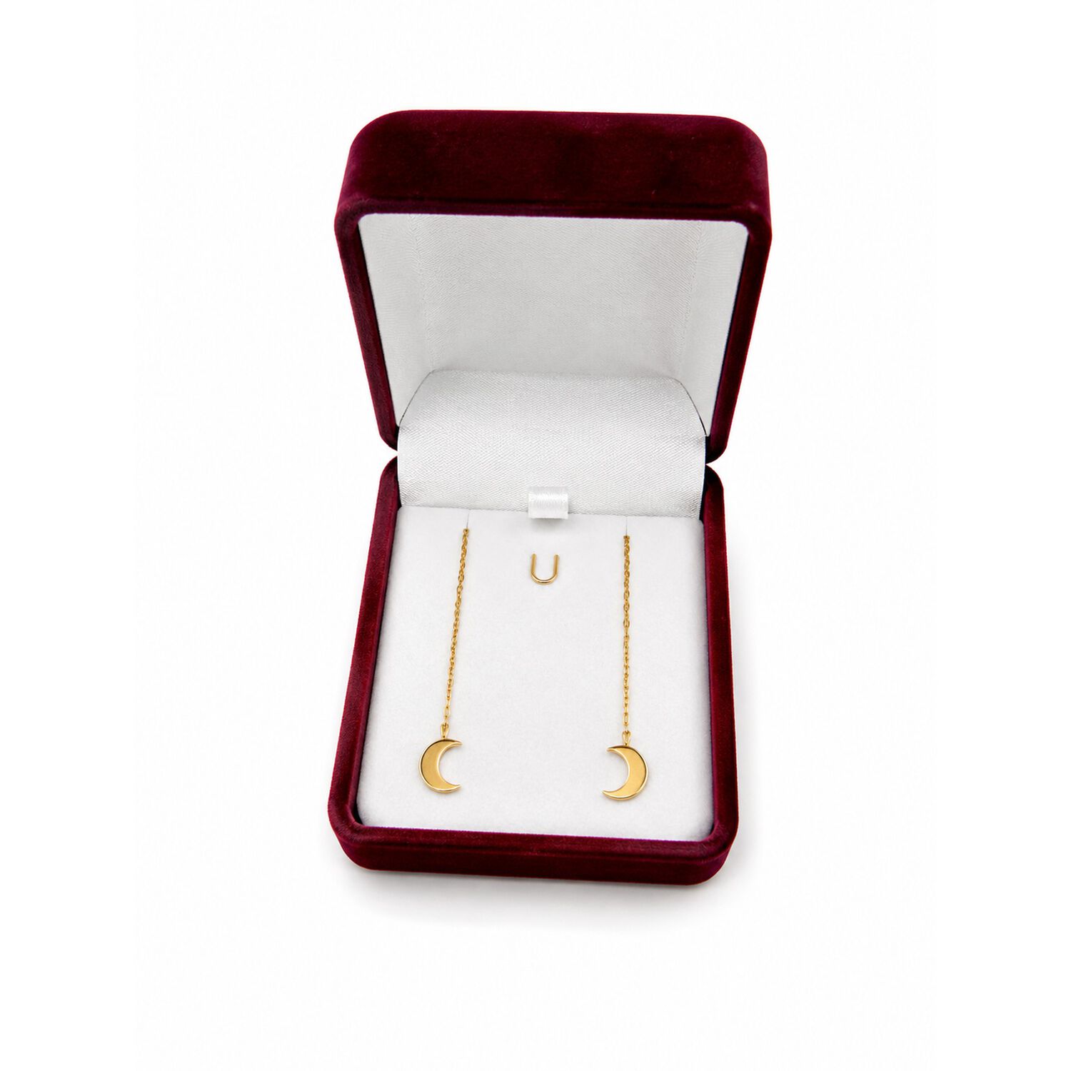 Aros Cadenas Oro 18k 3cm Colgantes 1.5gr Regalo Mujer image number 6.0