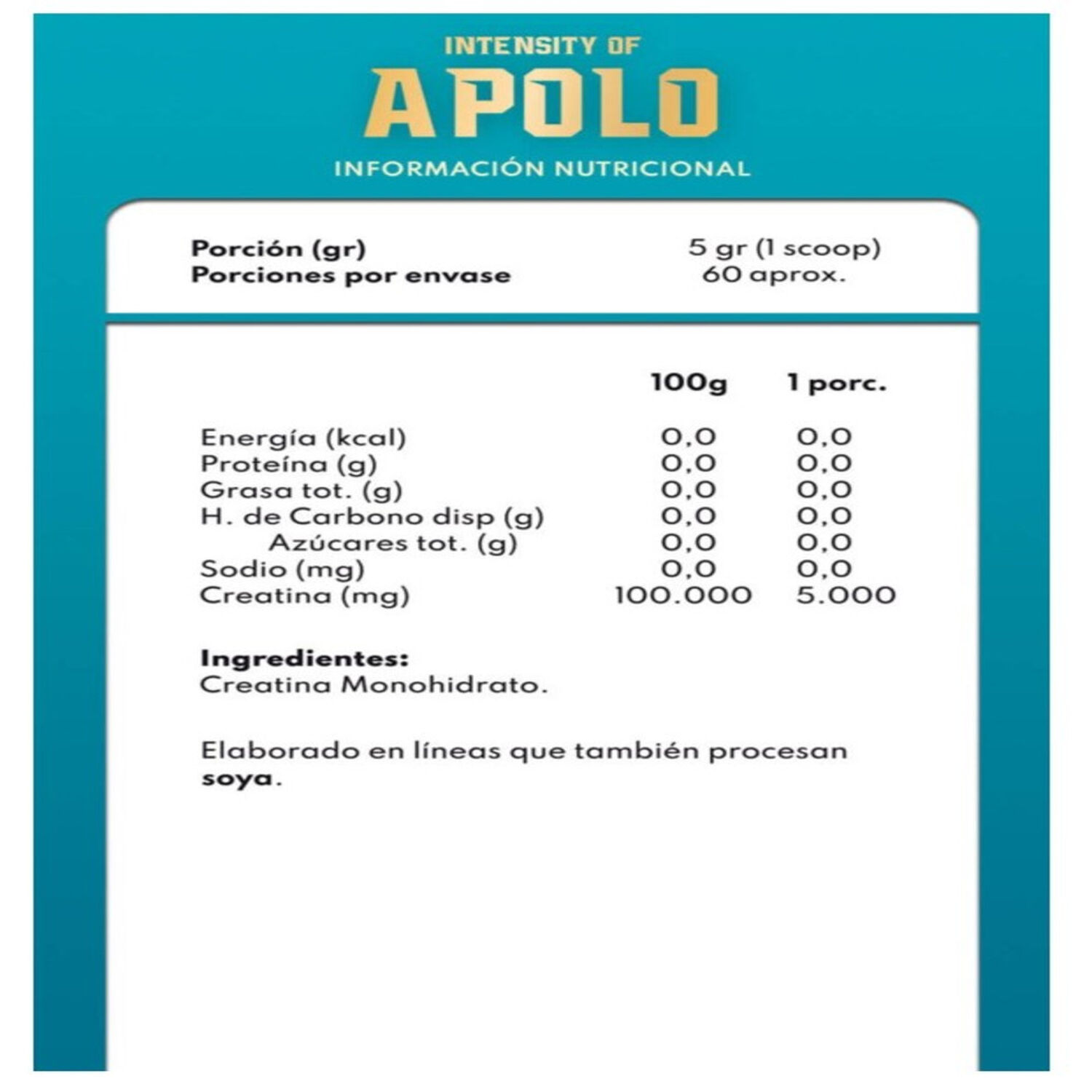 Pack Whey Protein Zeuscomplex 1 Kg + Creatina + Pre Entreno Cookies image number 5.0
