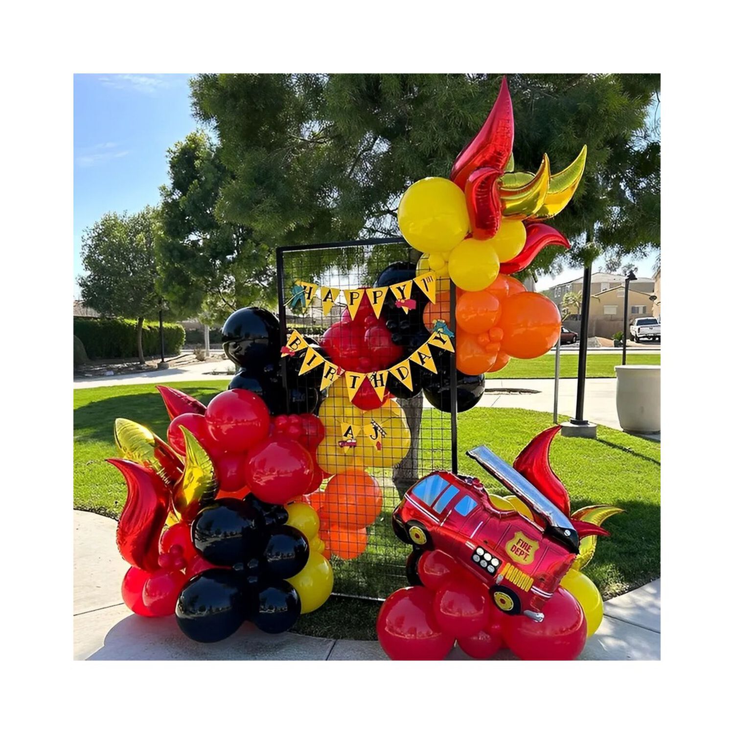 Pack Globos Decorativos De L&aacute;tex Bombero Cotillon image number 3.0
