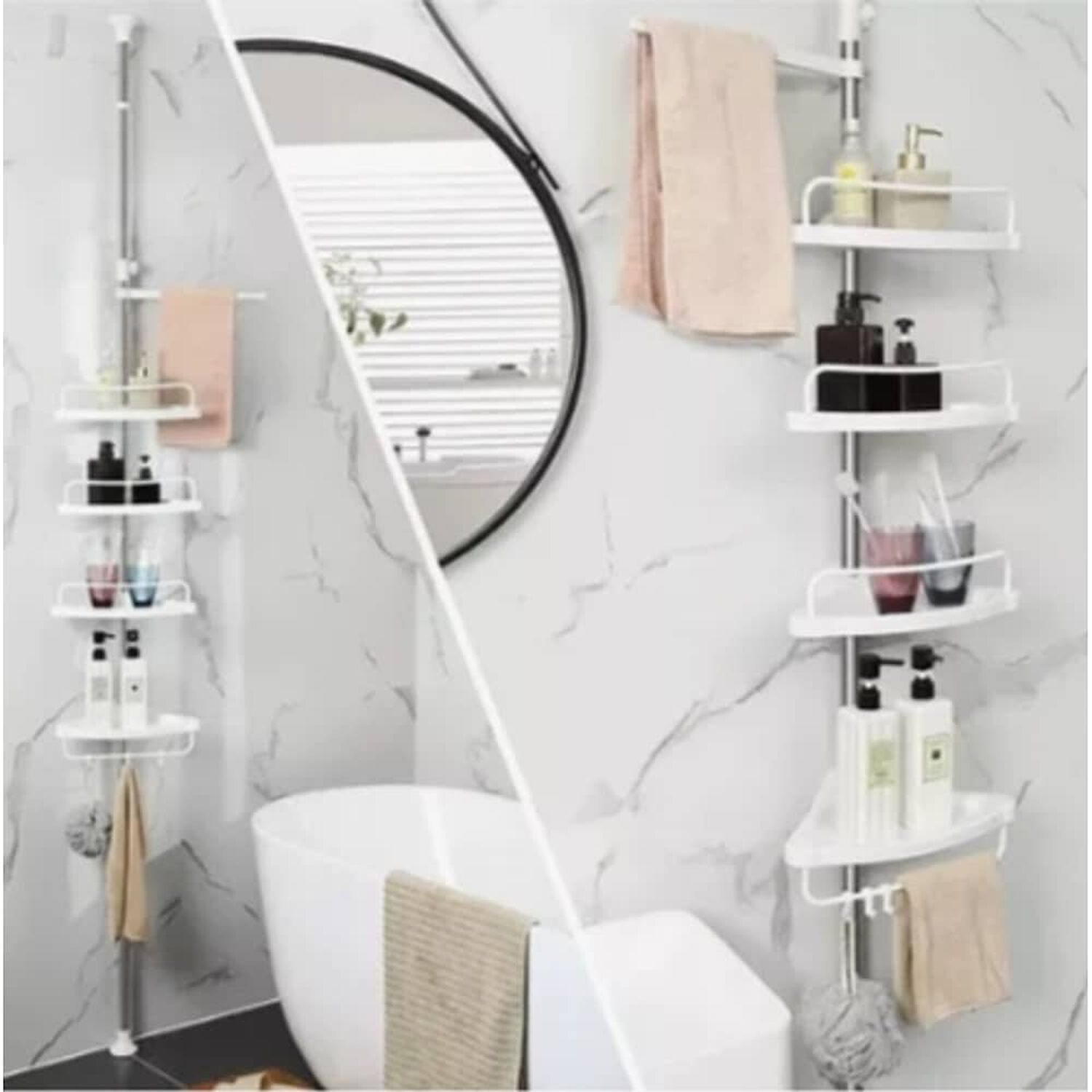 Organizador Esquinero Ducha Multiuso 4 Pisos Ajustable image number 1.0