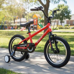 Bicicleta Canyon 16" Rojo Cubre Cadena Ni&ntilde;os 4-10 A&ntilde;os