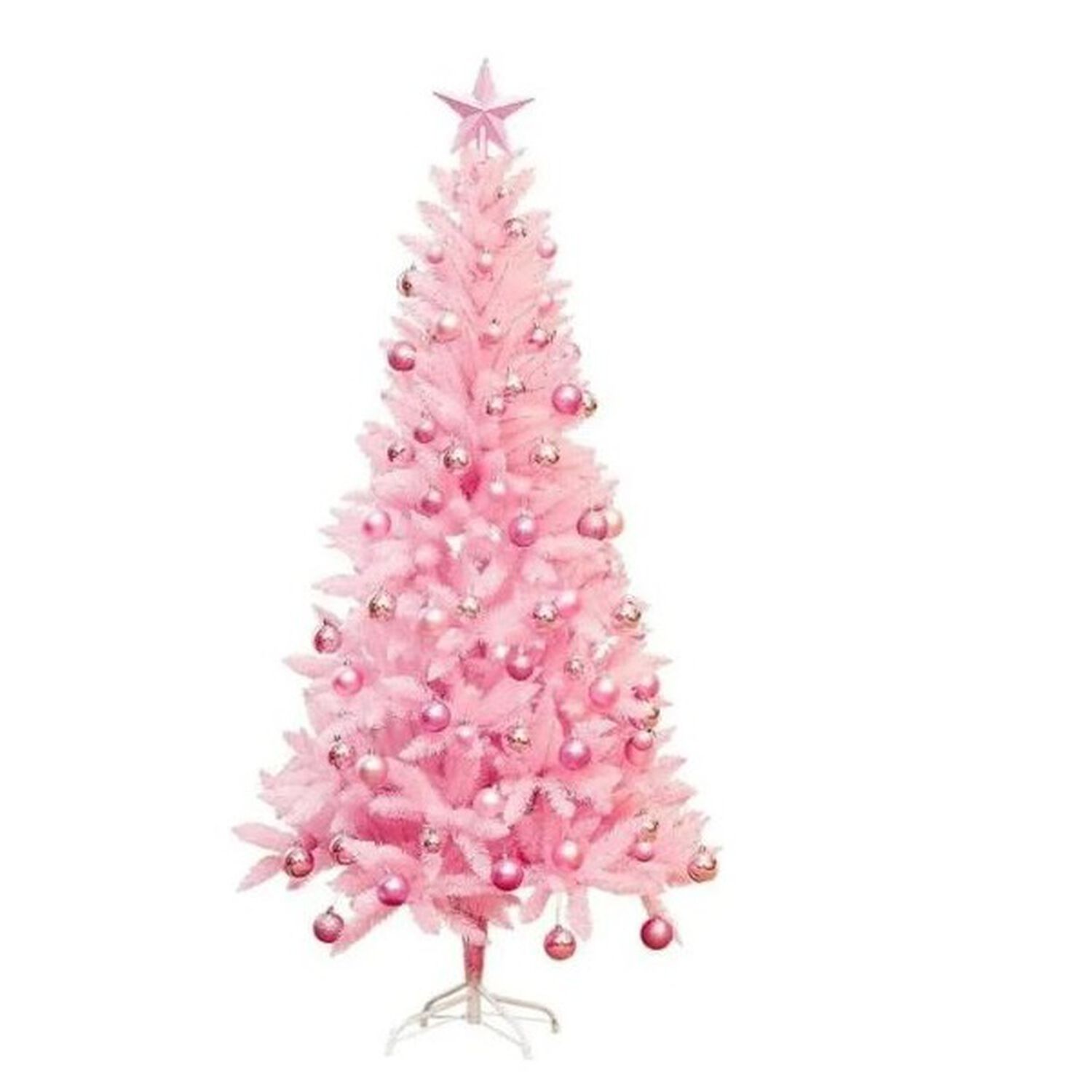 &Aacute;rbol De Navidad Artificial Altura 210cm Color Rosa image number 0.0