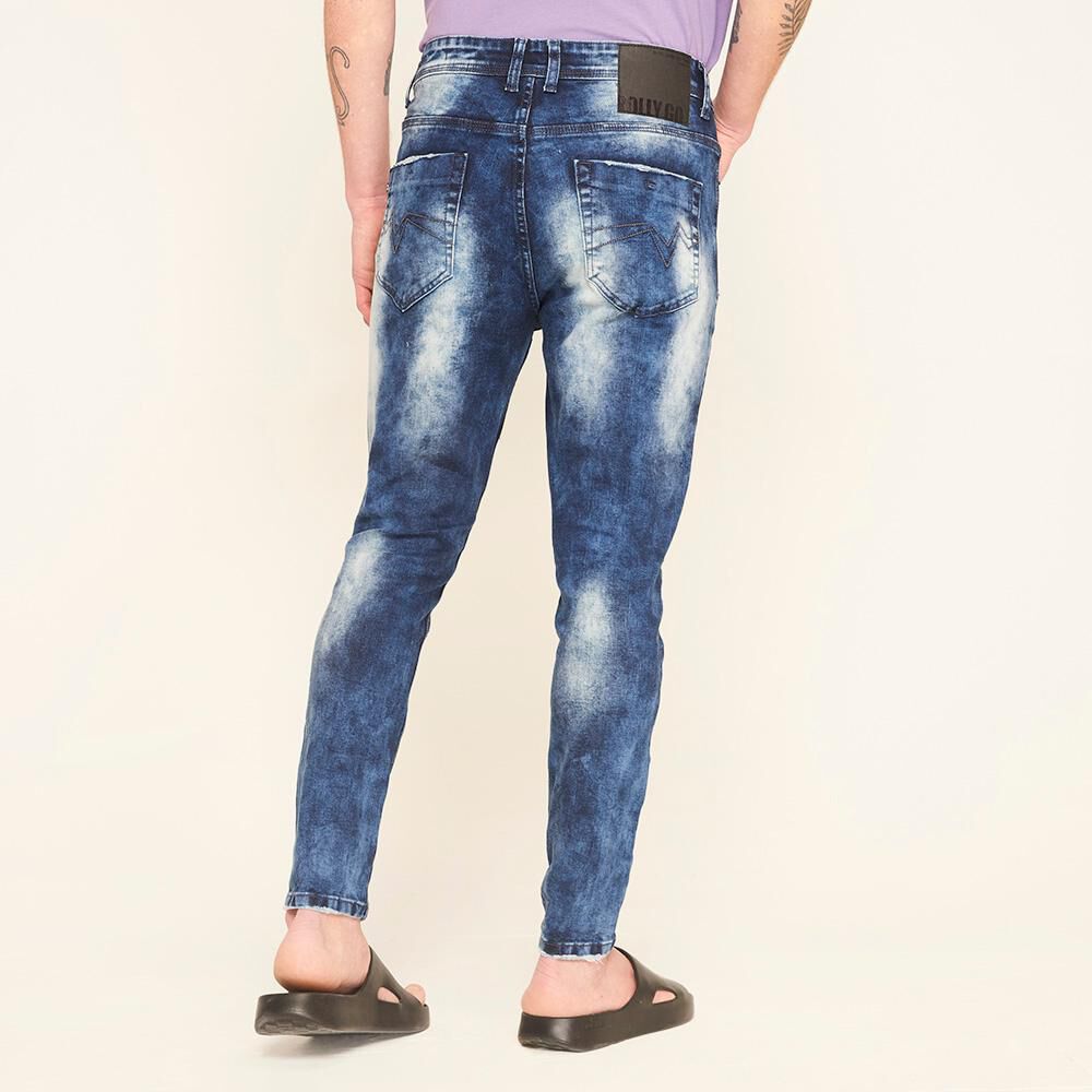 Jeans Rotura Tiro Normal Slim Hombre Rolly Go image number 2.0
