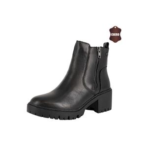 Botin De Cuero Gaby Negro Alquimia
