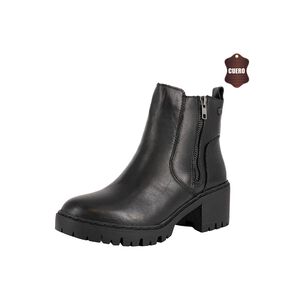 Botin De Cuero Gaby Negro Alquimia