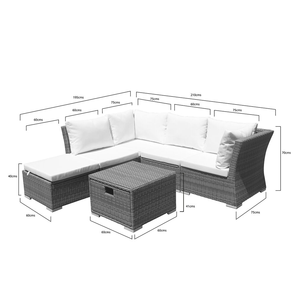 Living Terraza Modular Fresno Caramelo 5 Personas Con Cajones image number 6.0