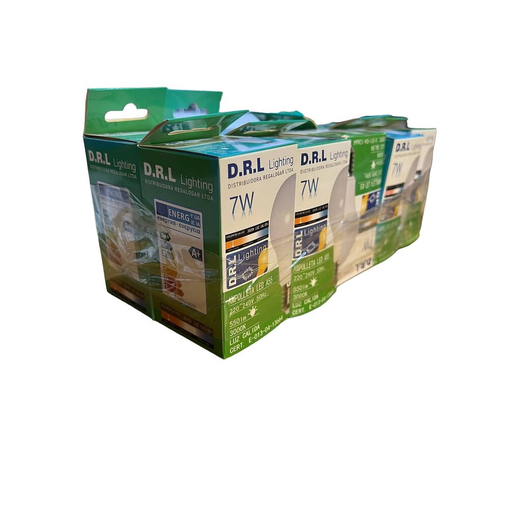 Pack X 10 Ampolletas Led A55 | 7w E27 Luz Blanca image number 0.0