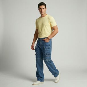 Pantalon Jeans Multicargo Desmontable Hombre