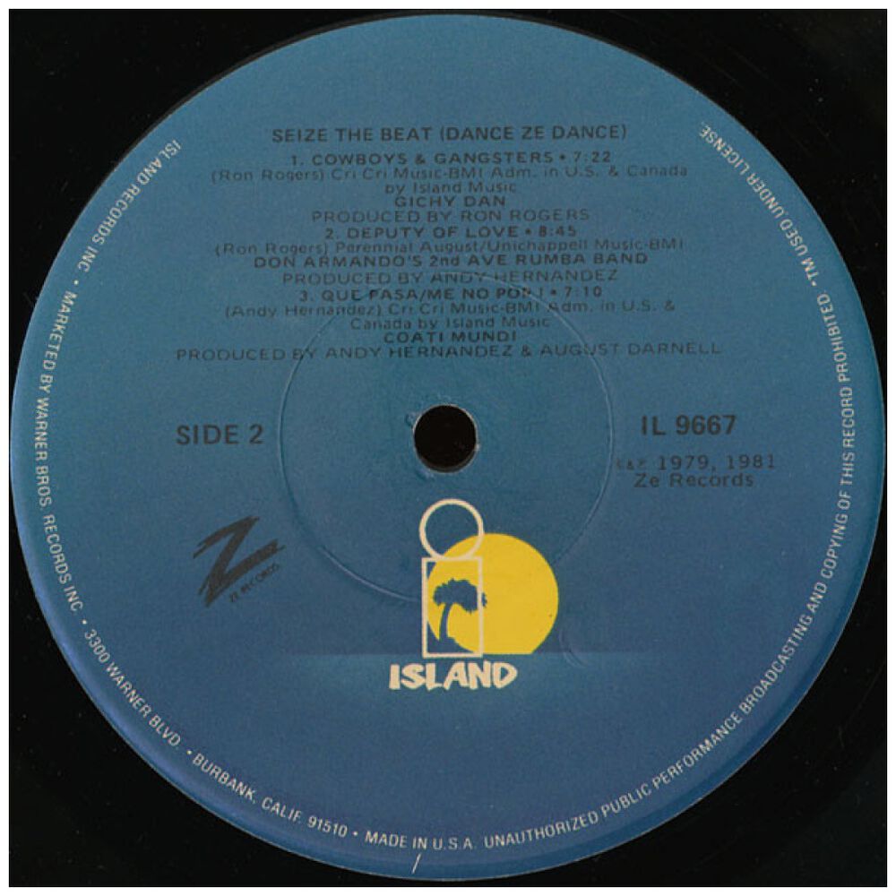 Seize The Beat - Dance Ze Dance - Various Artist | Vinilo Usado image number 6.0