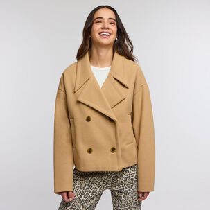 Chaqueta Cruzada Con Botones Cuello Solapa Mujer Freedom