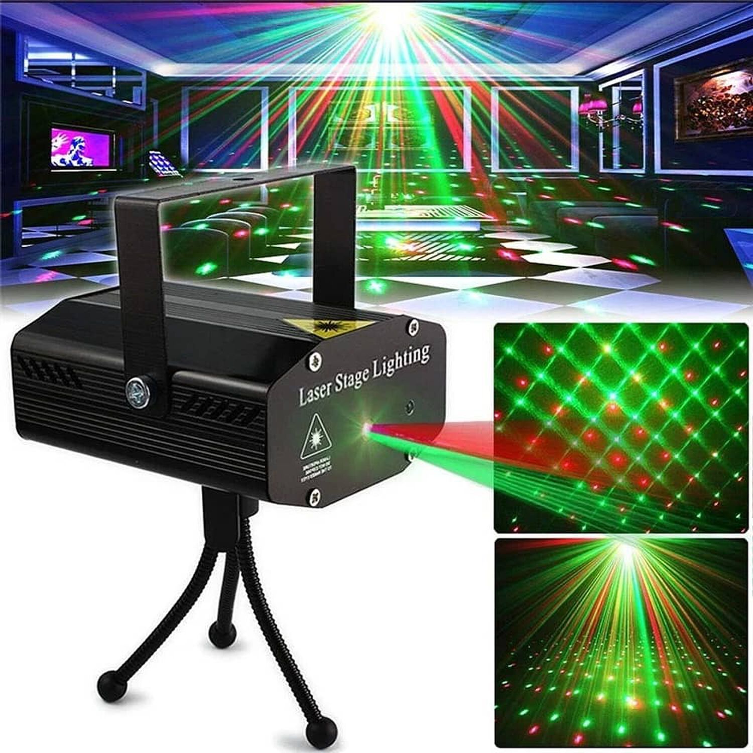 Luces Laser Para Fiestas Rgb Con Sensor R&iacute;tmico image number 4.0