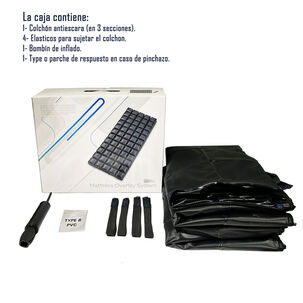 Colchon Antiescaras Inflable Flotaci&oacute;n Seca 3 Secciones