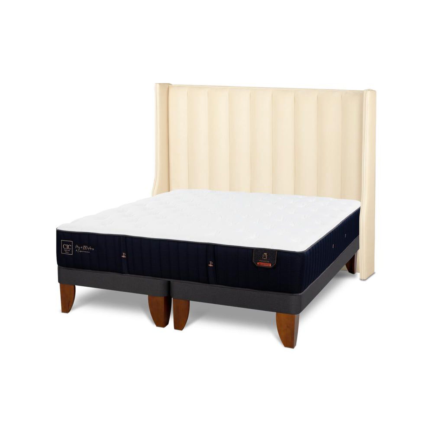 Cama Europea Cic Premium / King / Base Dividida + Respaldo image number 5.0