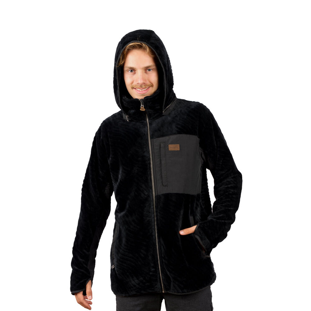 Chaqueta Shaggy Waves Negro Hombre Falcone image number 2.0