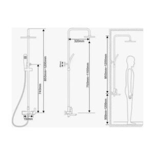 Juego Columnas De Ducha Termost&aacute;tica Para Ba&ntilde;o