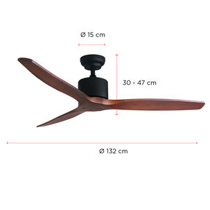 Ventilador De Techo Aviador Café Ajustable 52 Primaterm