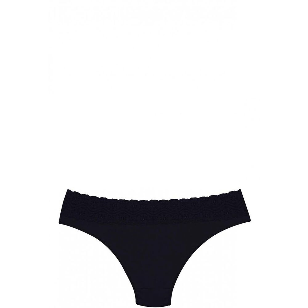 Bikini Algod&oacute;n Con Encaje Negro 2rios image number 4.0