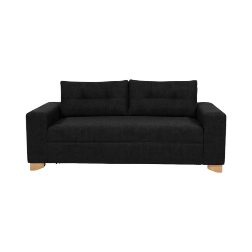 Sofa Paris Dos Cuerpos Lino Negro image number 0.0