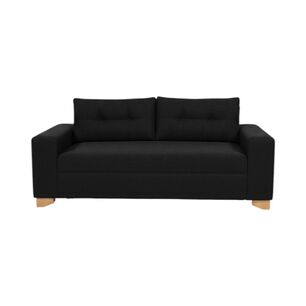 Sofa Paris Dos Cuerpos Lino Negro