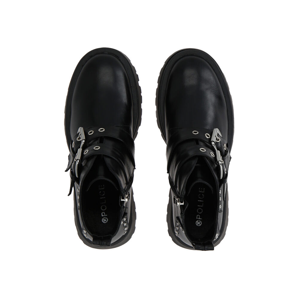 Botin Mujer Negro Snake/hebilla Police image number 1.0
