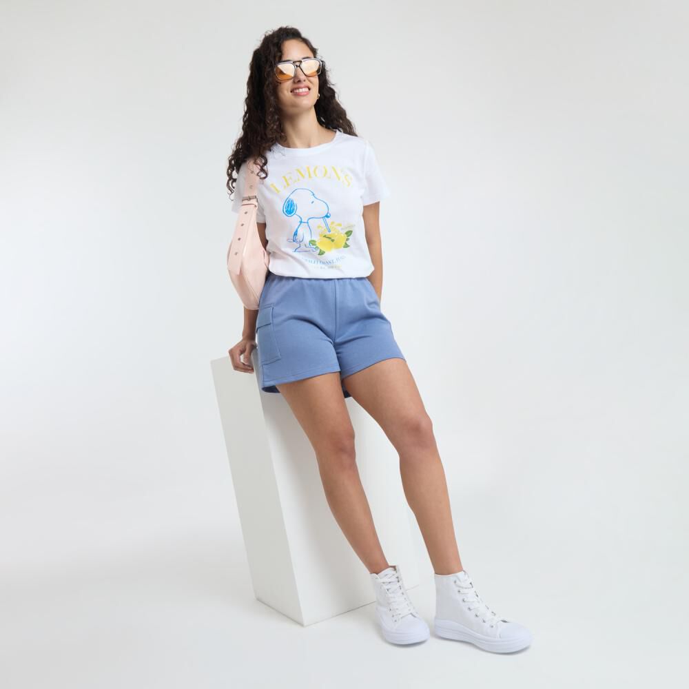 Polera Snoopy Manga Corta Cuello Redondo Mujer Freedom image number 1.0