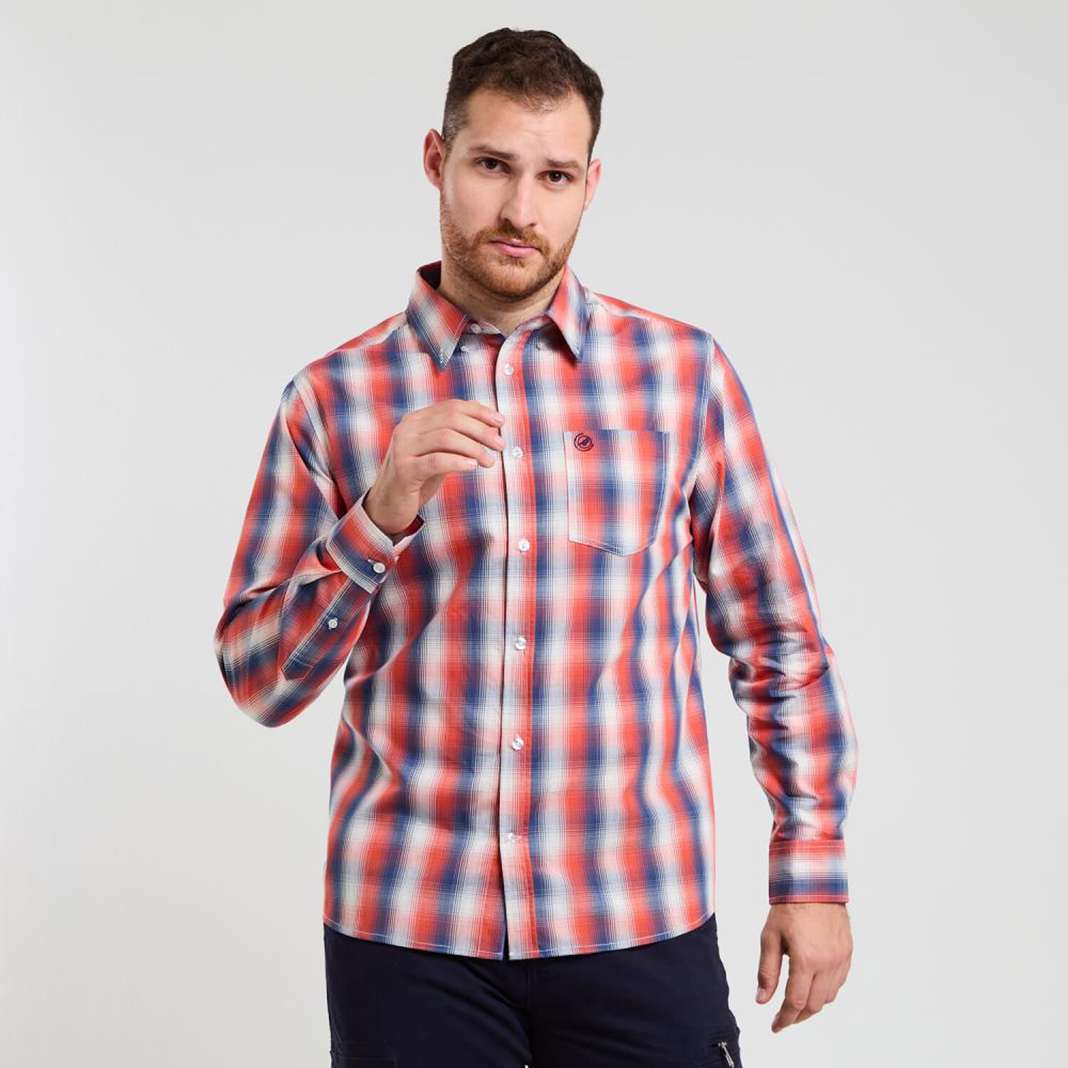 Camisa Cuadrille Regular Manga Larga Hombre Peroe image number 0.0