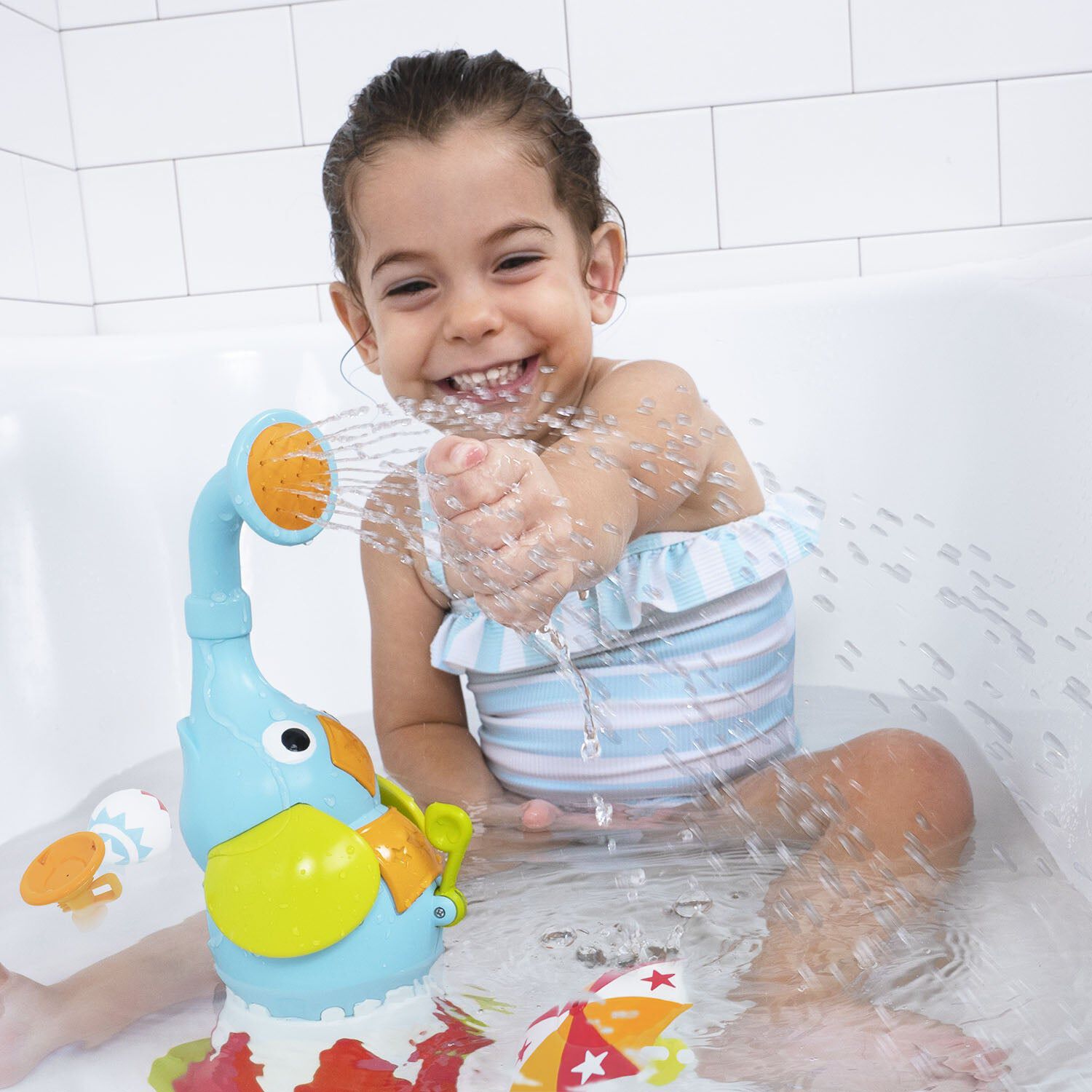 Juego De Ba&ntilde;o Circo Elefante Beb&eacute; Ni&ntilde;o Ni&ntilde;a Tina Yookidoo image number 2.0