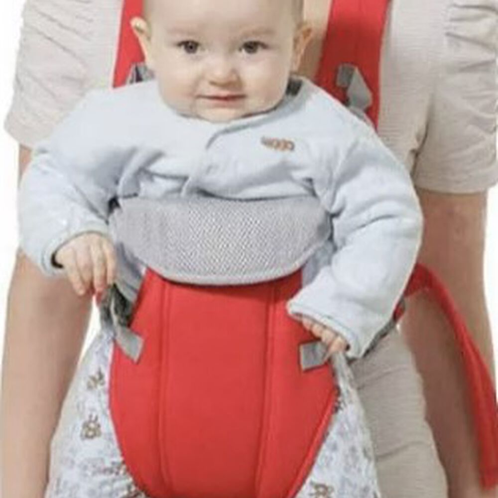 Mochila Portabebés Acolchado Canguro Ajustable Violeta image number 2.0
