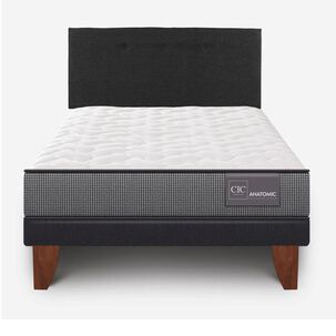 Cama Europea Cic Anatomic / 1.5 Plazas / Base Normal + Respaldo