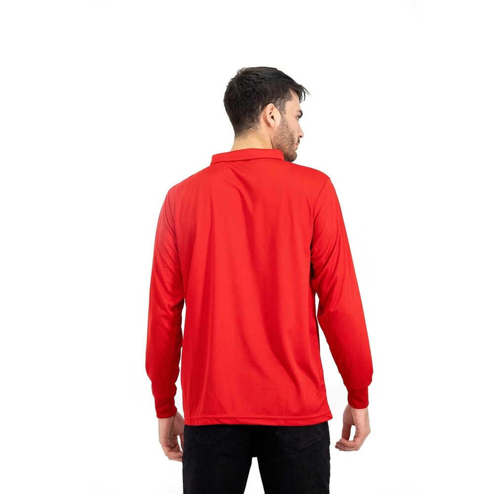 Polera Cooldry Quebec Manga Larga Rojo Hombre image number 3.0