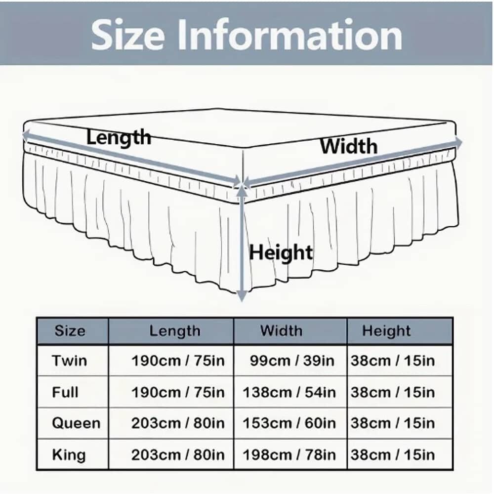 Faldon Liso Cama De 2 Plazas image number 1.0