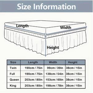 Faldon Liso Cama De 2 Plazas