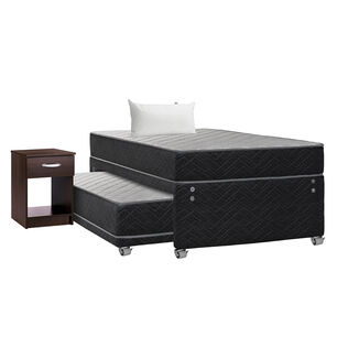 Divan Celta Apolo / 1.5 Plazas / Base Normal  + Velador + Textil