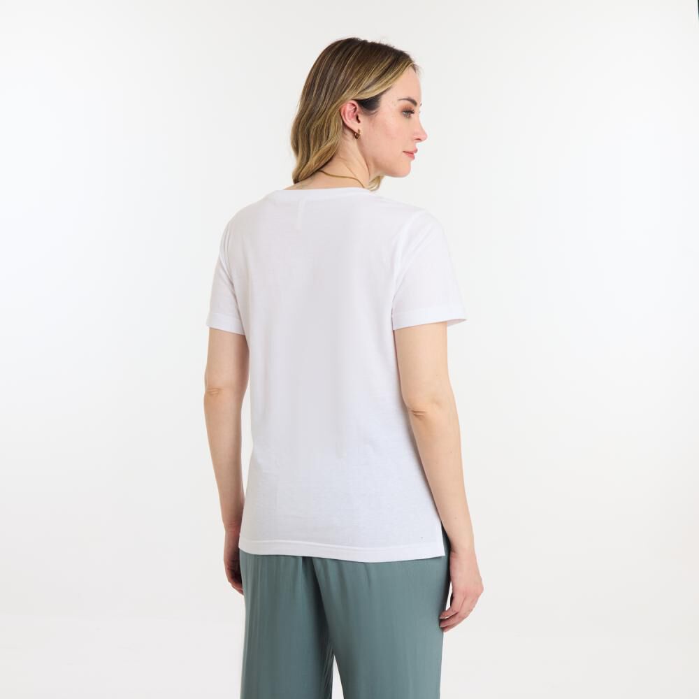 Polera Lisa Manga Corta Cuello Redondo Mujer Geeps image number 3.0