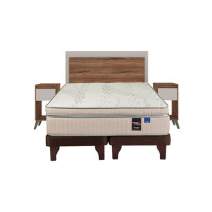 Cama Europea Flex M&aacute;ximo Cobre / King / Base Dividida + Set De Maderas Milan