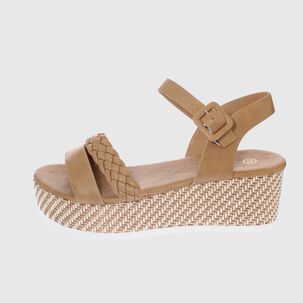 Sandalia Plataforma Khaki V&iacute;a Franca Art. 52111b1155khaki