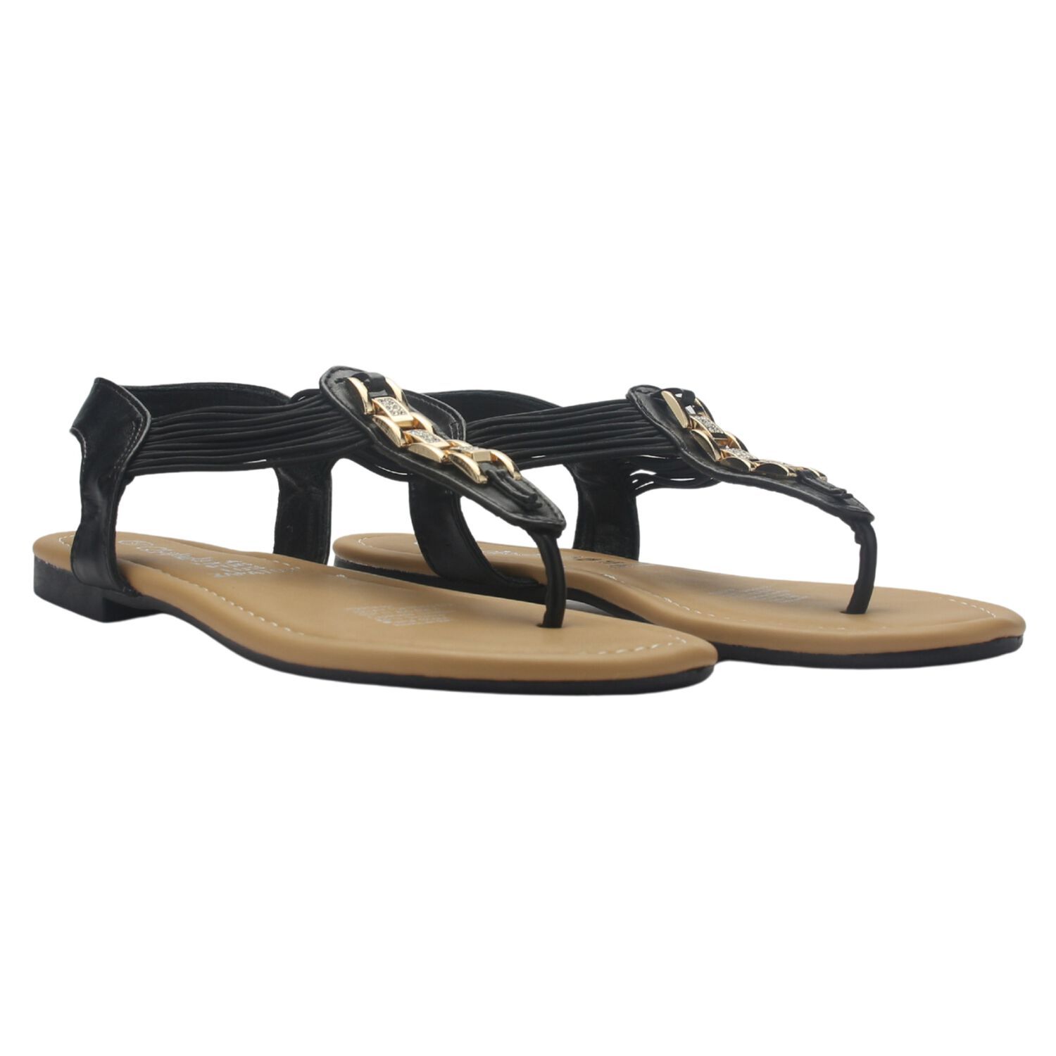 Sandalia Chalada Mujer Call-2 Negro Plano image number 4.0