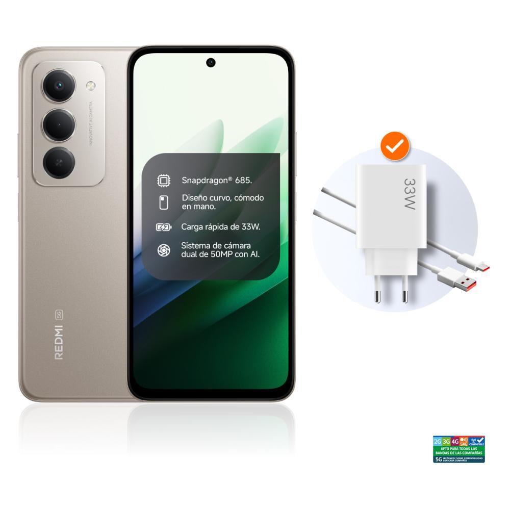 Smartphone Xiaomi Redmi 15 / 5G / 256 GB / Gris / Liberado image number 0.0