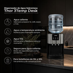 Dispensador Agua Sobremesa 3 Temperaturas Thor 3temp Desk