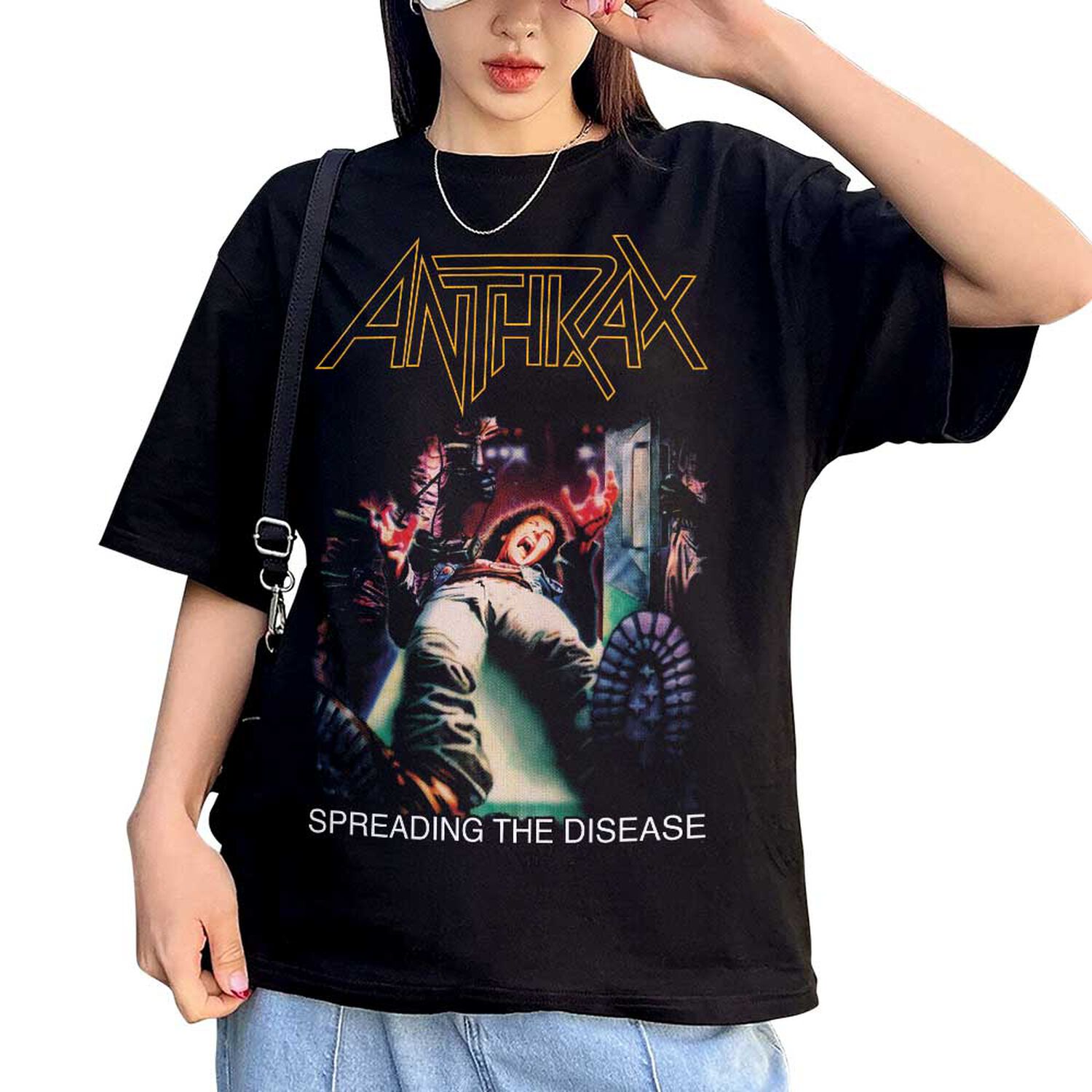 Polera Estampada Anthrax Spreading The Disease image number 1.0