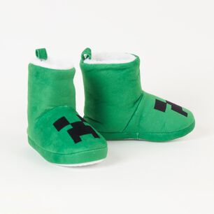 Pantufla Bota Ni&ntilde;o Minecraft Creeper Verde