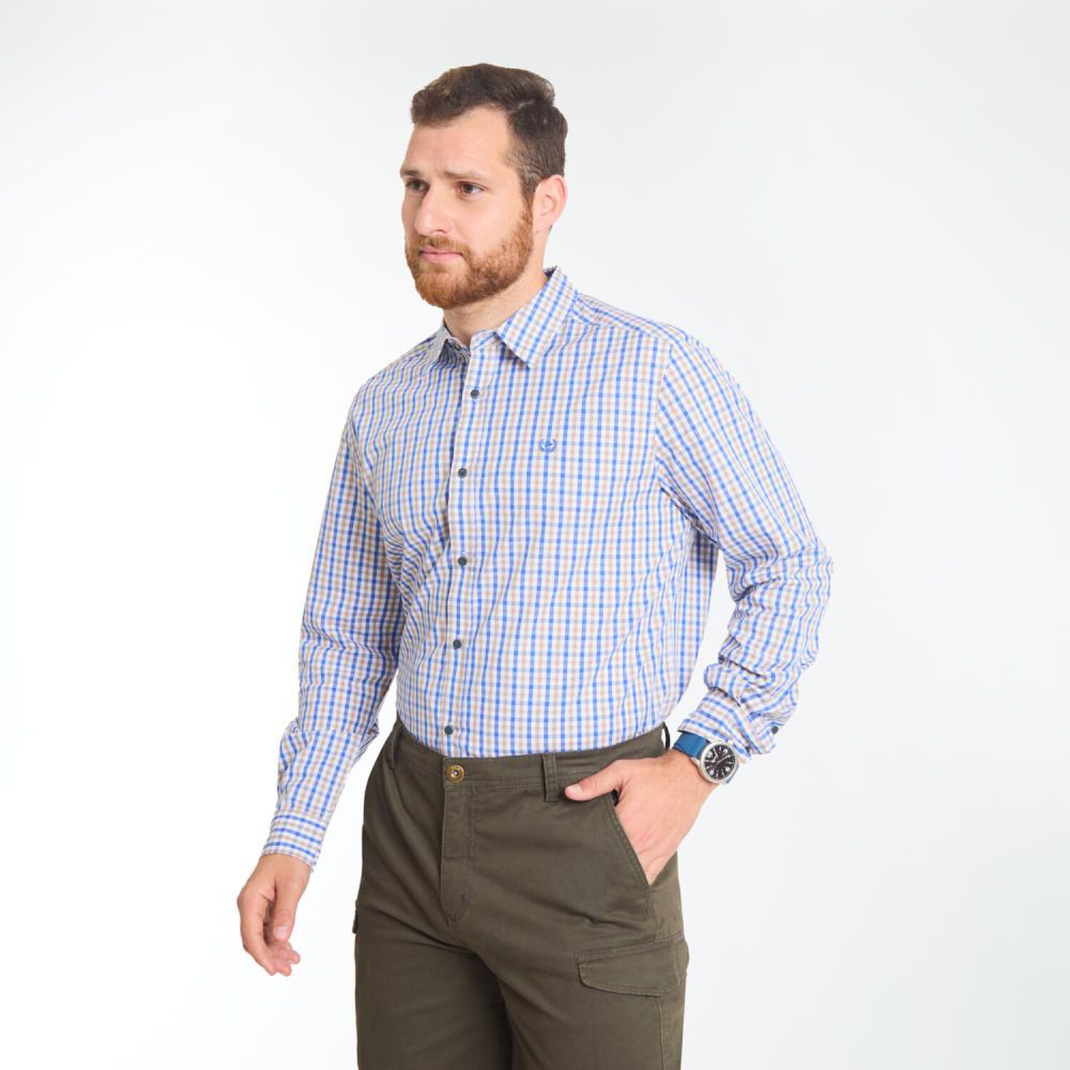 Camisa Fantas&iacute;a Regular Manga Larga Hombre Peroe image number 2.0